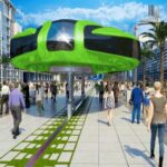 Gyroscopic Elevated Bus Simulator Public Transport