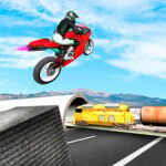 Highway Traffic Bike Stunts