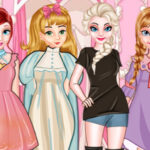 Princess Paper Doll Style Dress Up