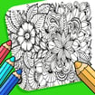 Flowers Coloring Game for Adults